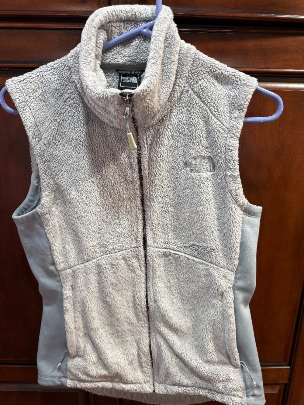 North face women’s grey vest sz M